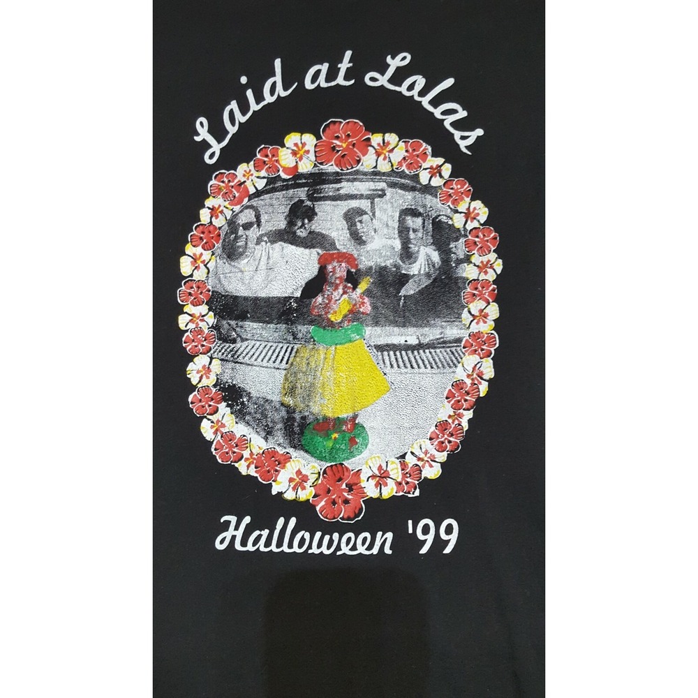 Laid At Lola's Men's Shirt Vintage 90s Black T-shirt Halloween 99